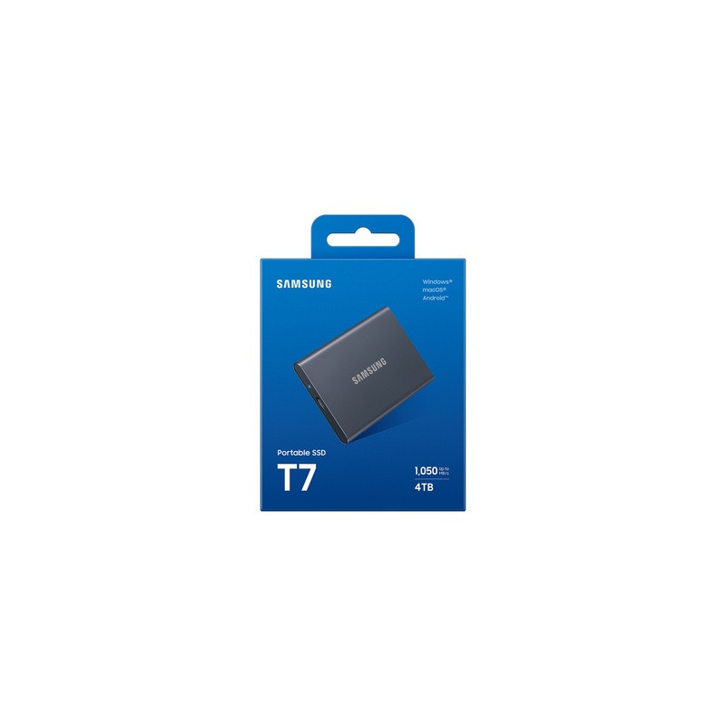 Zunanji disk SSD SAMSUNG Portable T7 4TB extern USB 3.2 Gen 2 titan grey