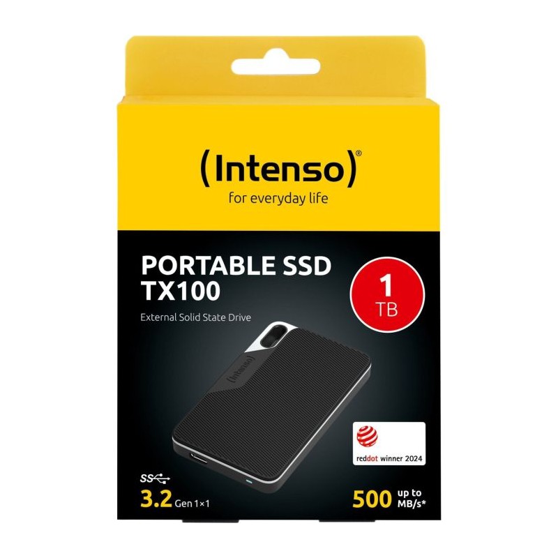 Zunanji disk SSD 1TB Intenso TX100, USB 3.2, črn