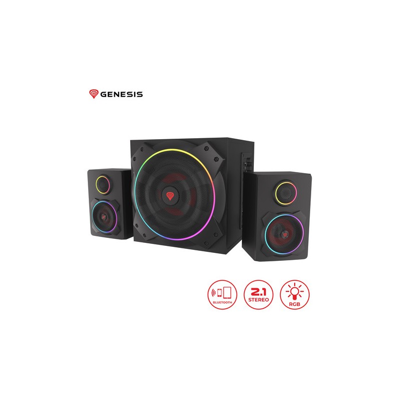 Zvočniki Genesis Helium 800 BT, Stereo 2.1, 60W, črna