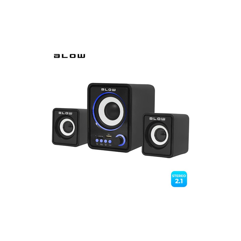Zvočniki Blow MS-26, 2.1 Stereo, črni