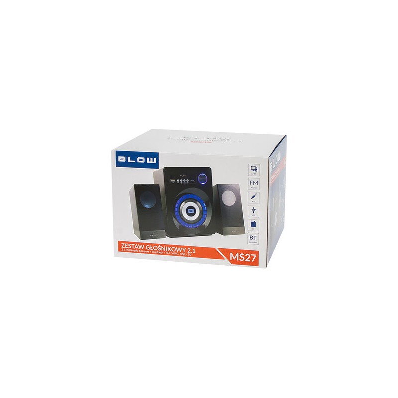 Zvočniki Blow MS-27, 2.1 Stereo, črni
