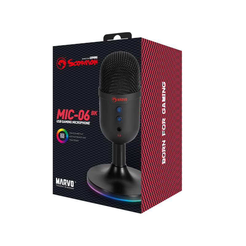 Mikrofon MARVO MIC-06, črn