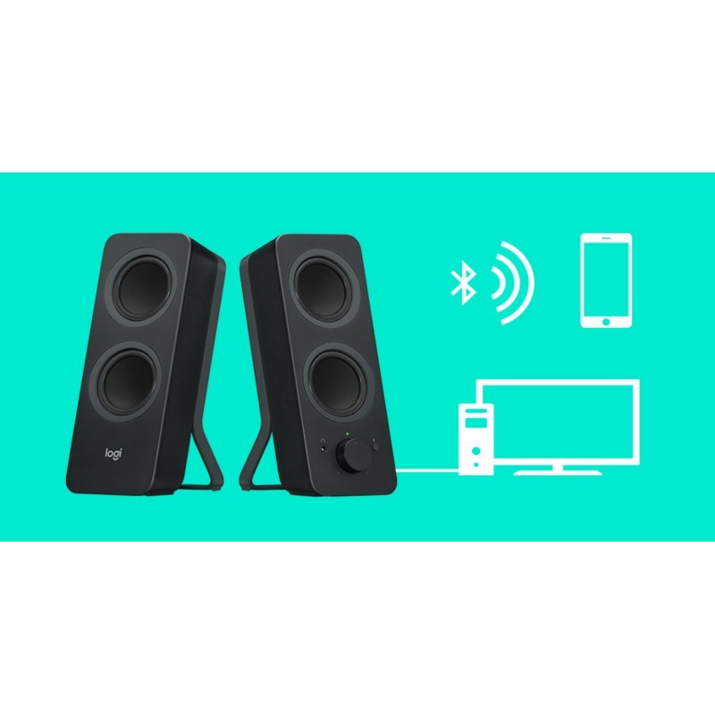 Zvočnik 2.0 bluetooth 10W Logitech Z207, črn