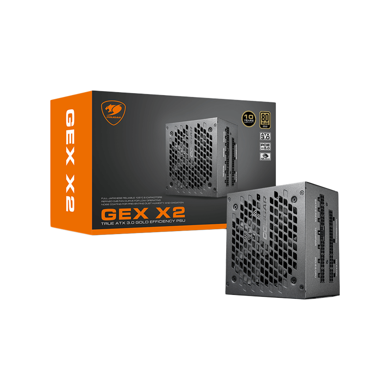 Napajalnik COUGAR GEX X2, 1000W, 80 Plus Gold, modularni