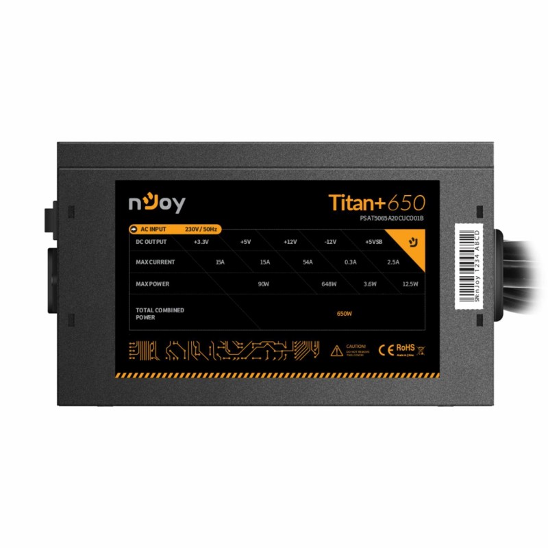 Napajalnik nJoy Titan+, 650W, 80 Plus Bronze