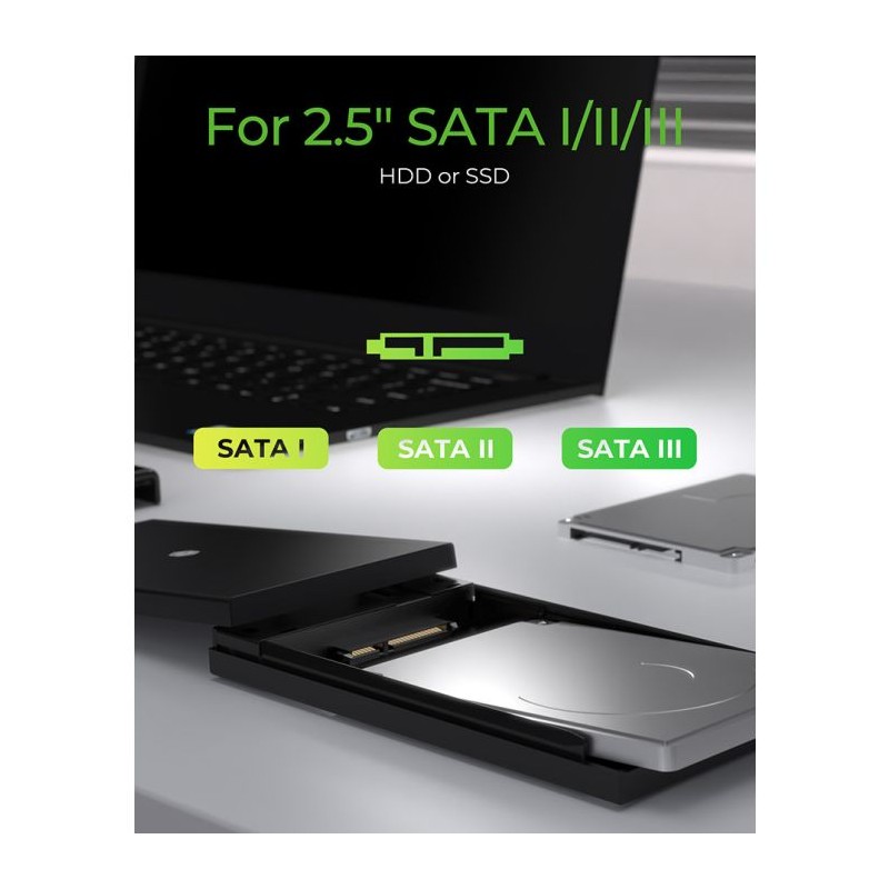 Ohišje za disk IcyBox IB-200T-C3, USB-C 3.2 za 2,5 HDD in SSD