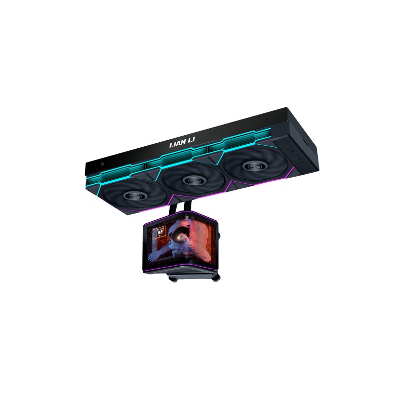 Vodno hlajenje Lian Li HydroShift II OLED Curved 360 TL FLEX, črno