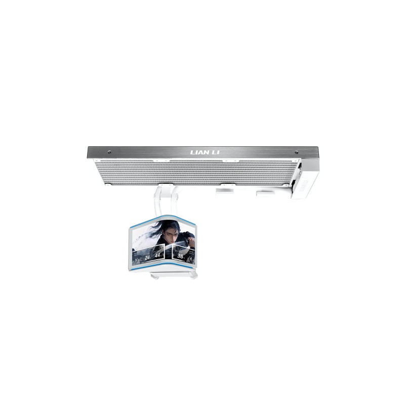 Vodno hlajenje Lian Li HydroShift II OLED Curved 360 Fanless, belo