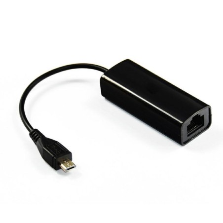 Adapter MicroConnect Micro USB - Ethernet, črn