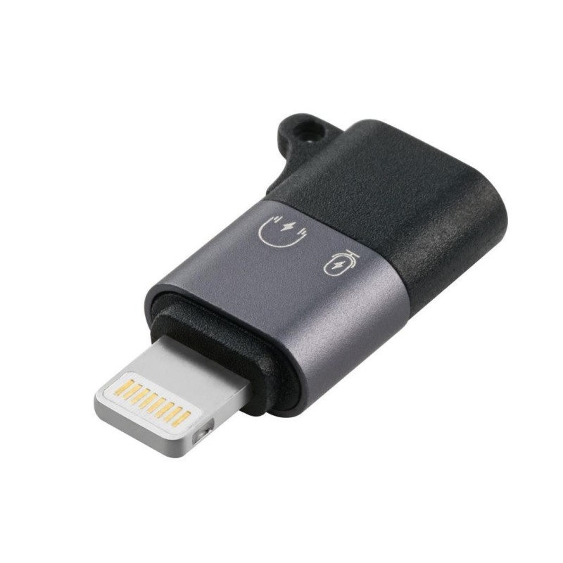 Adapter MicroConnect Lightning - USB-C, srebrn