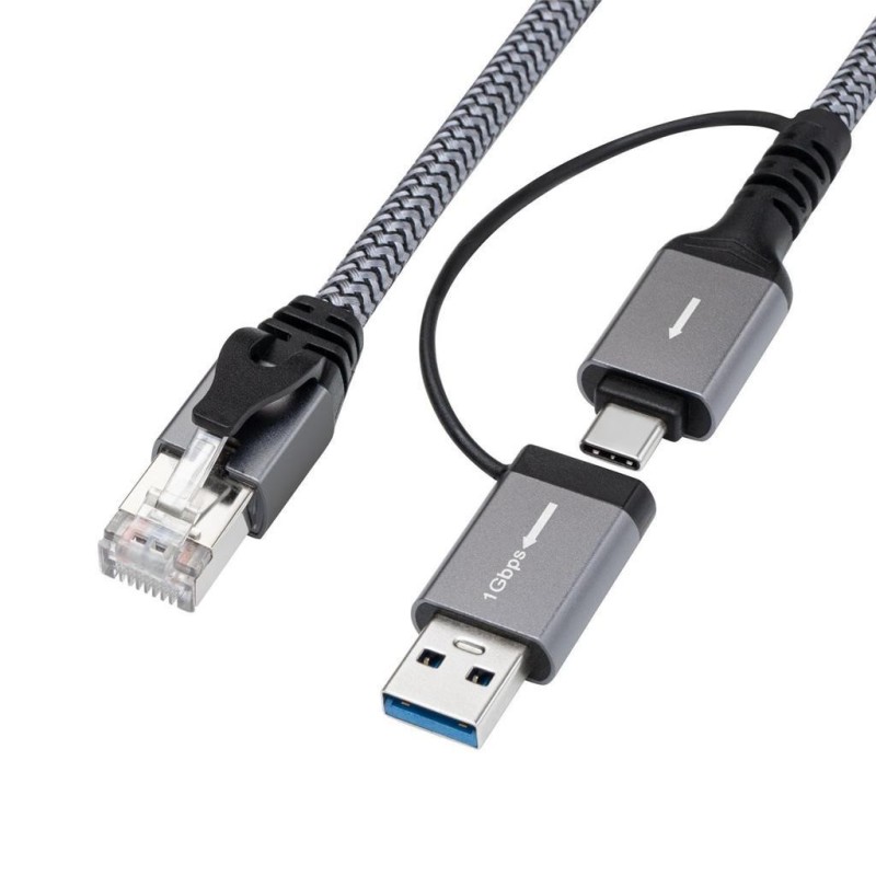 Kabel MicroConnect RJ45 - USB-A/C, 1m