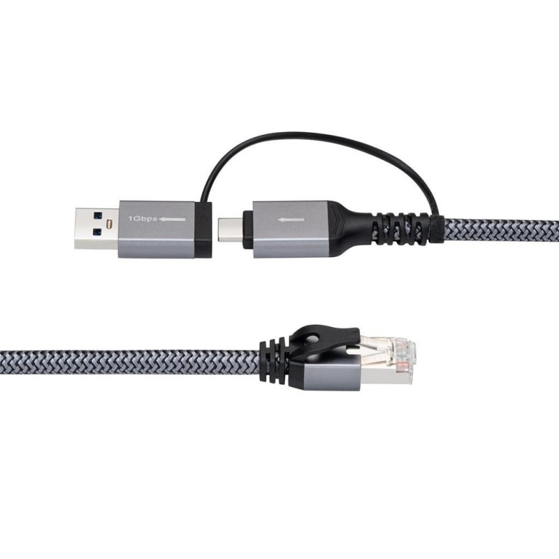 Kabel MicroConnect RJ45 - USB-A/C, 1m
