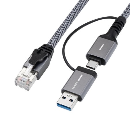 Kabel MicroConnect RJ45 - USB-A/C, 3m
