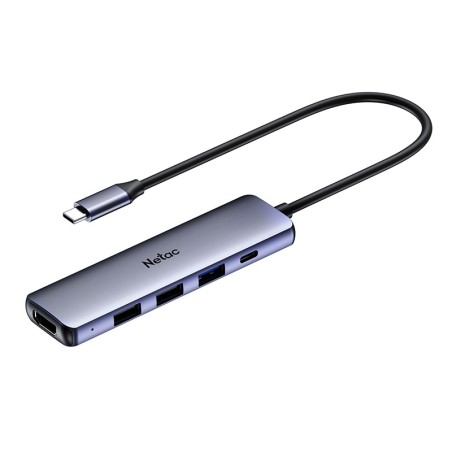 Priklopna postaja Netac Hub WF13, USB-C na USB3.0, 2xUSB2.0, HDMI, 100W PD