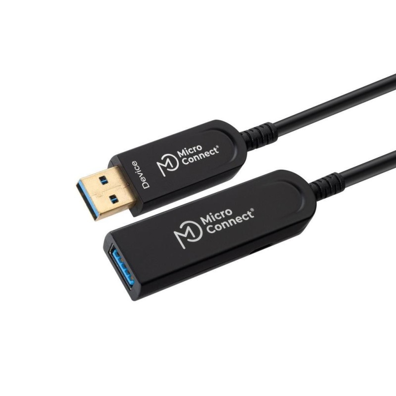 Kabel aktivni optični MicroConnect USB A-A 3.2 5V/800mA, 20m, črn