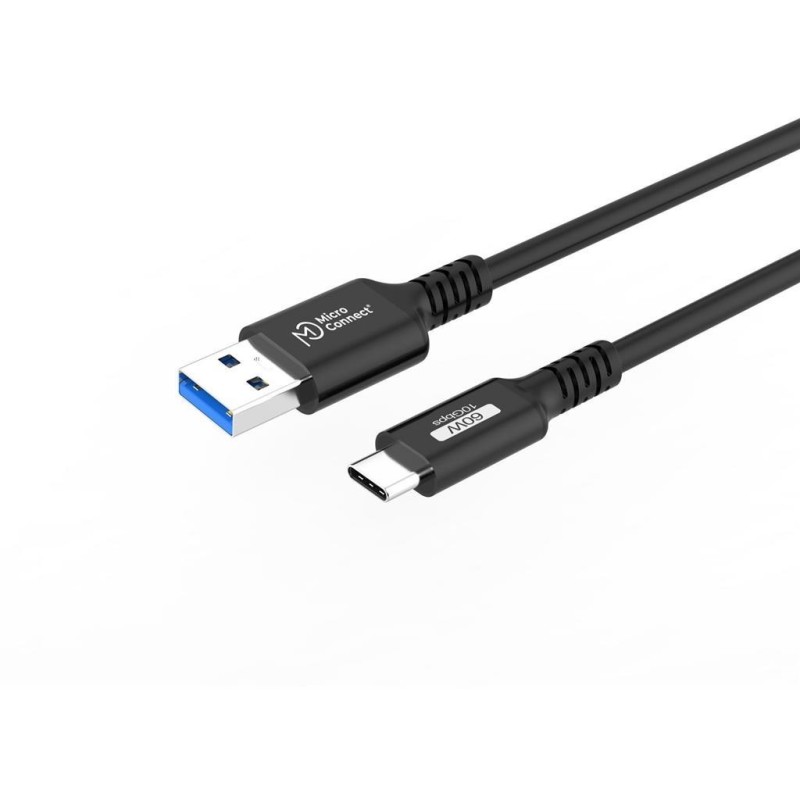 Kabel MicroConnect USB C-A 3.2 Gen2 60W, 10Gbps, 1.5m