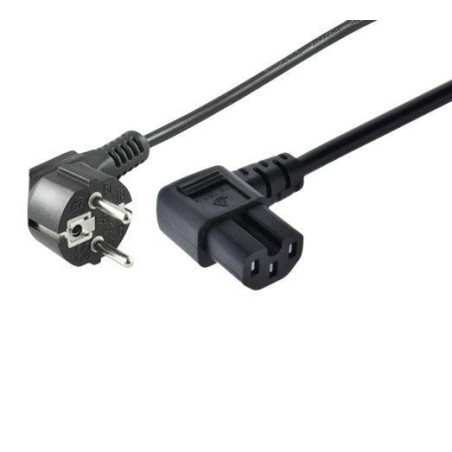 Kabel MicroConnect CEE 7/7 - kotni C15, 2m, črn