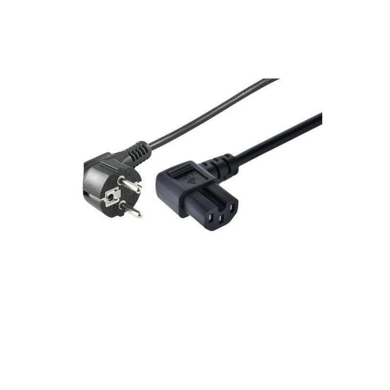 Kabel MicroConnect CEE 7/7 - kotni C15, 3m, črn