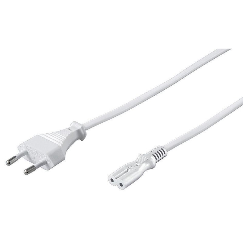 Kabel MicroConnect EU Type C - C7, 2m, bel