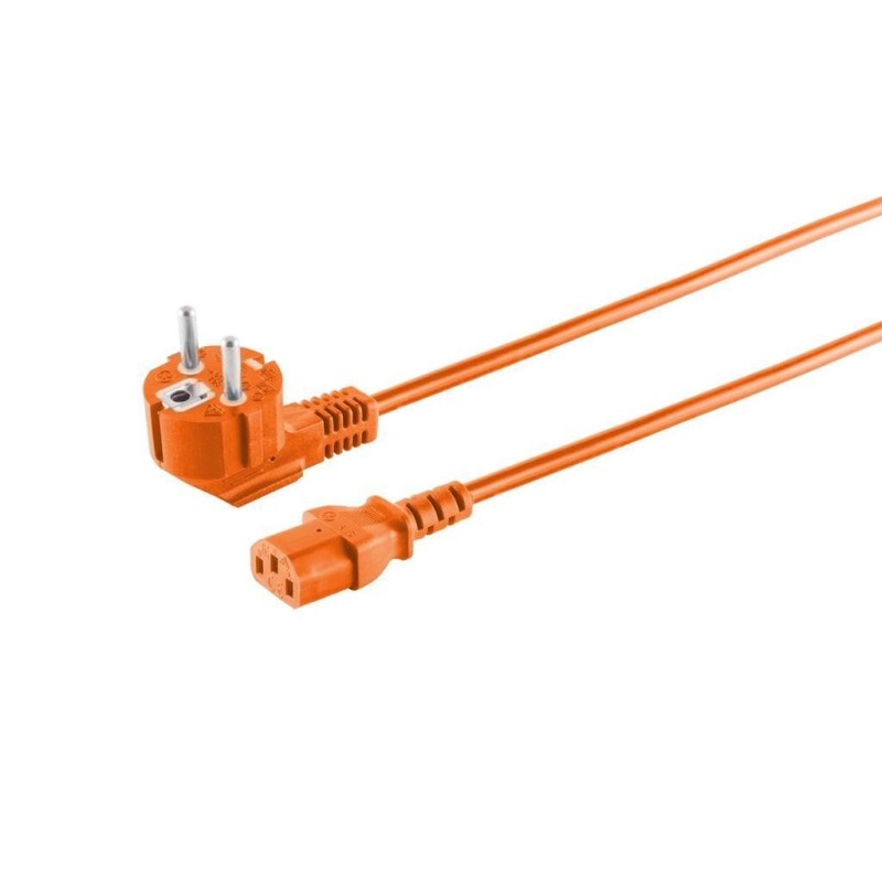 Kabel MicroConnect Schuko kotni - C13, 1,8m, oranžen