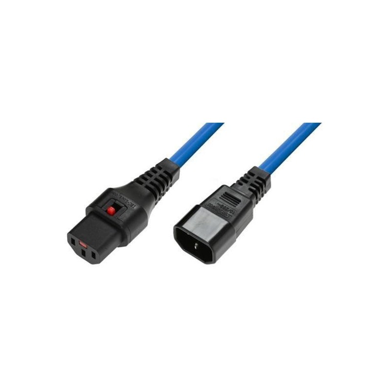 Kabel MicroConnect C13 IEC Lock - C14, 1,5m, moder