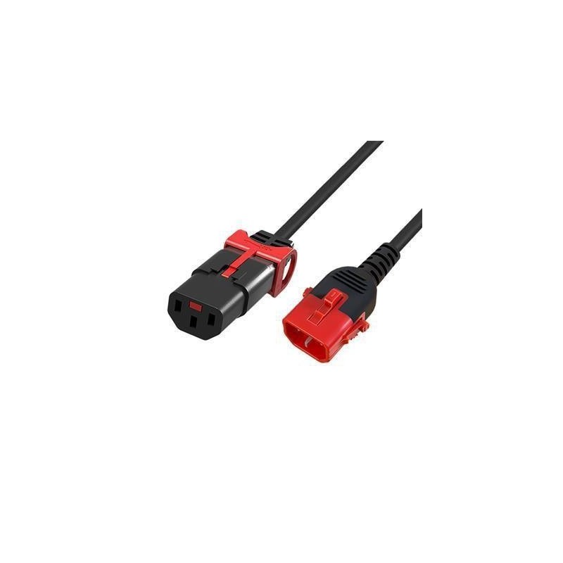 Kabel MicroConnect PC3604 C13 IEC Lock+- C14 IEC Lock Dual Locking, 2,5, črn