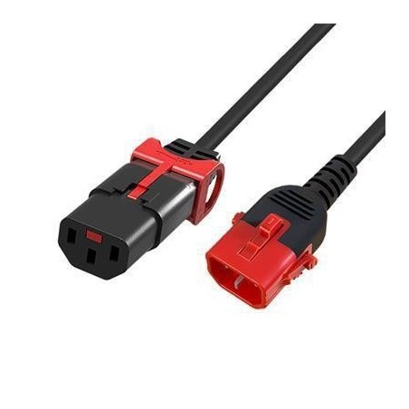 Kabel MicroConnect PC3604 C13 IEC Lock+- C14 IEC Lock Dual Locking, 2,5, črn