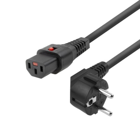 Kabel MicroConnect EL269S Schuko CEE 7/7 M (kotni) - C13 IEC Lock, 5m, črn