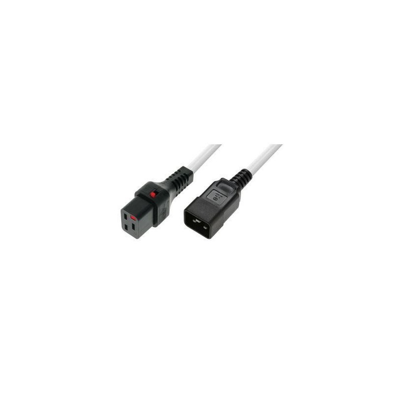 Kabel MicroConnect C19 IEC Lock - C20, 2m, bel