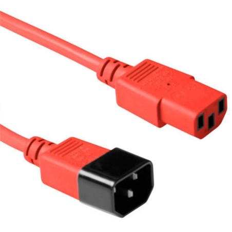 Kabel MicroConnect C14 - C13, 0,9m, rdeč