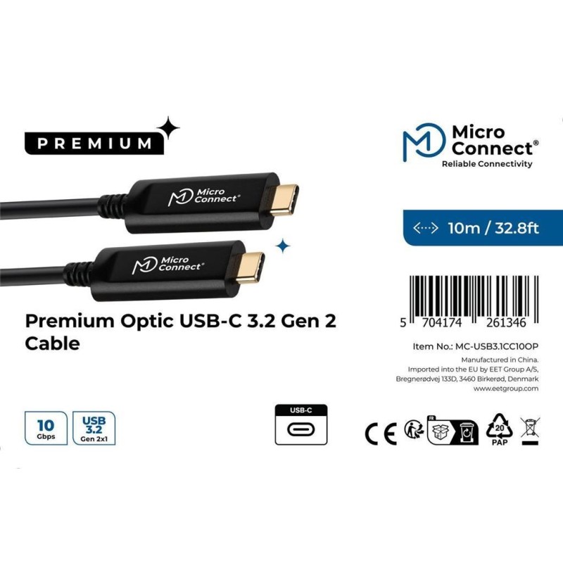 Kabel MicroConnect USB-C 3.2, 10m