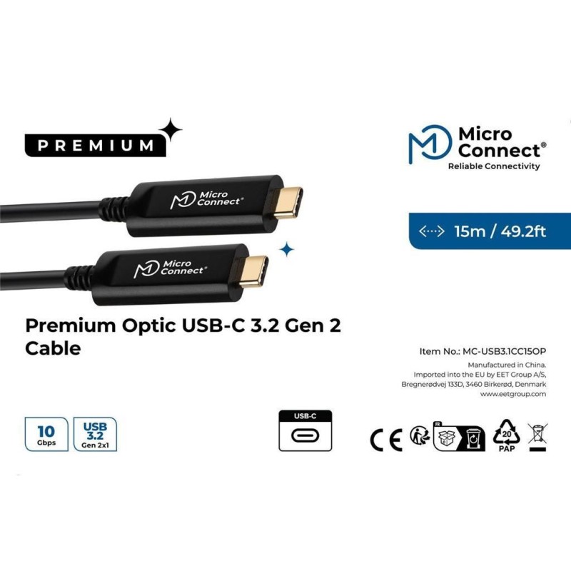Kabel MicroConnect USB-C 3.2, 15m
