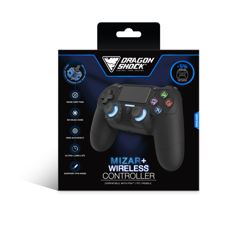 Kontroler DragonShock Mizar+, PS4/PC/Mobile, črn