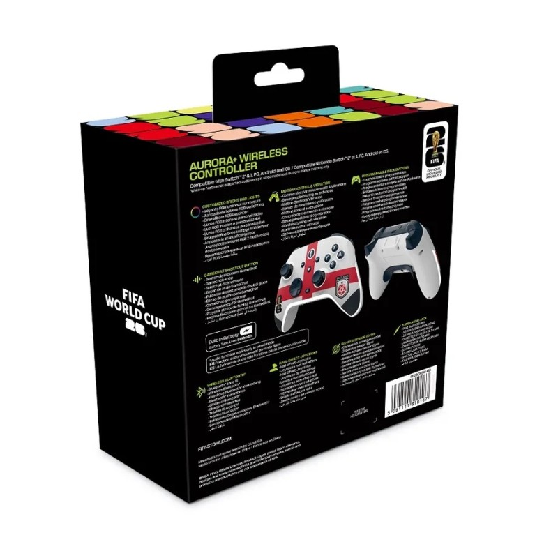 Kontroler Dragonshock FIFA World Cup 26 Aurora England, Switch 1 & 2/PC