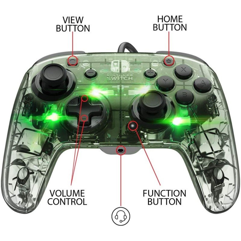 Kontroler PDP Deluxe Transparent, Switch 1 & 2