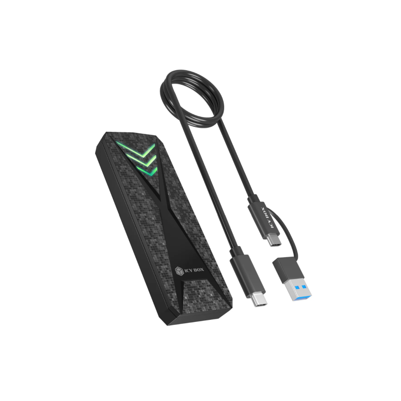 Ohišje za disk IcyBox E0019272 za M.2 NVMe SSD, RGB