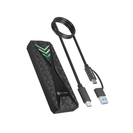Ohišje za disk IcyBox E0019272 za M.2 NVMe SSD, RGB