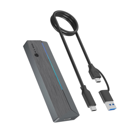 Ohišje za disk IcyBox IB-1826MCL-CU31 za M.2 NVMe/SATA SSD, RGB