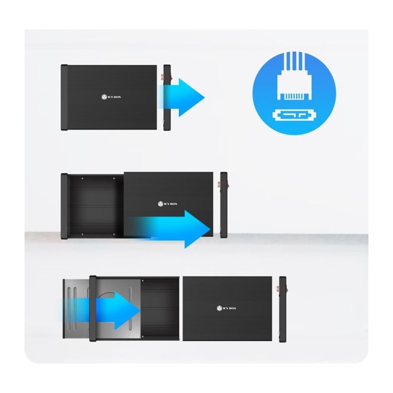 Ohišje za disk IcyBox IB-525-U3 za 5,25 SATA DVD/CD