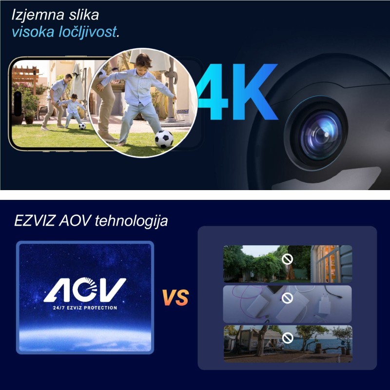 IP kamera EZVIZ HB8 Pro, 8.0MP + solarni panel