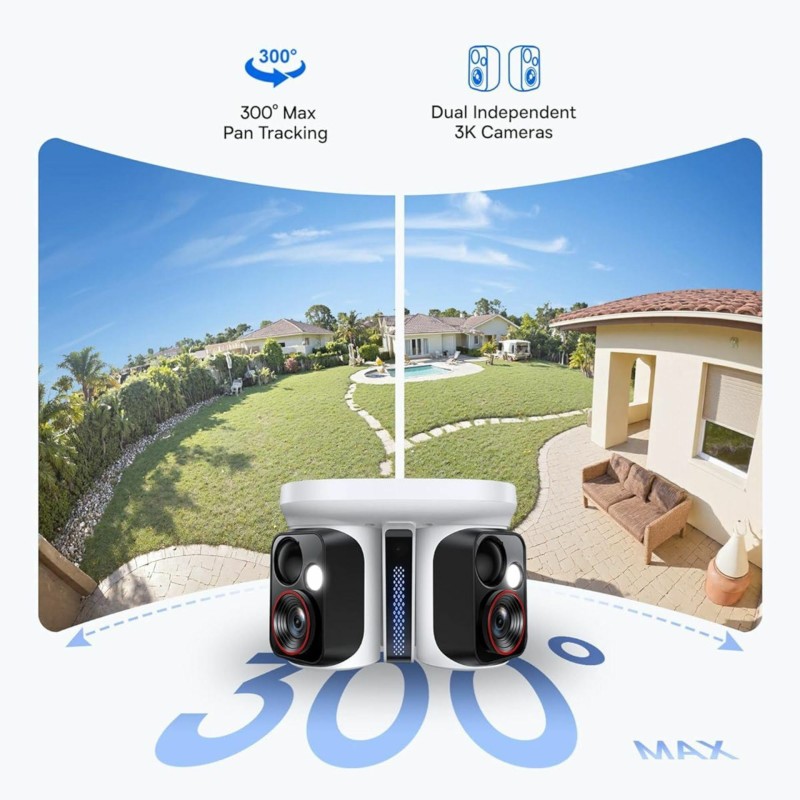 IP kamera Baseus X1 Pro, 5.0MP, zunanja, akumulator + solarni panel