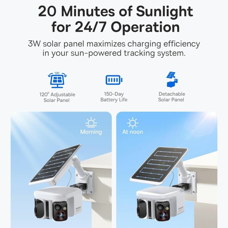IP kamera Baseus X1 Pro, 5.0MP, zunanja, akumulator + solarni panel