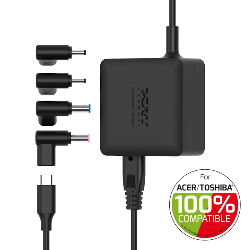 Napajalnik PORT Connect GaN2 USB-C 65W za Acer in Toshiba