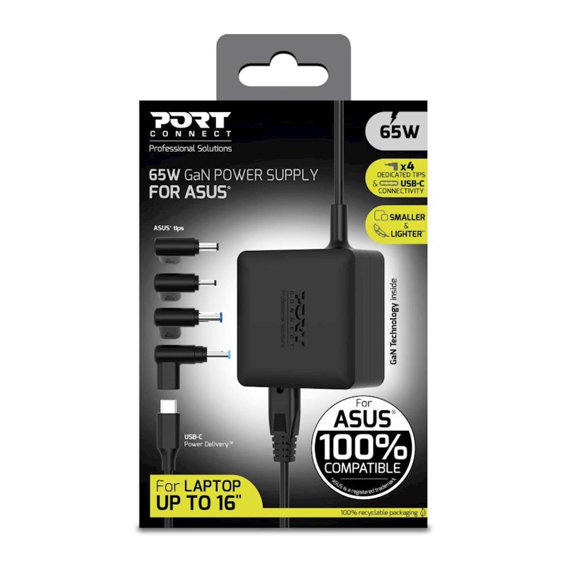 Napajalnik PORT Connect GaN2 65W za Asus