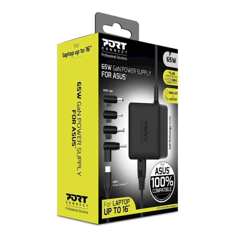 Napajalnik PORT Connect GaN2 65W za Asus
