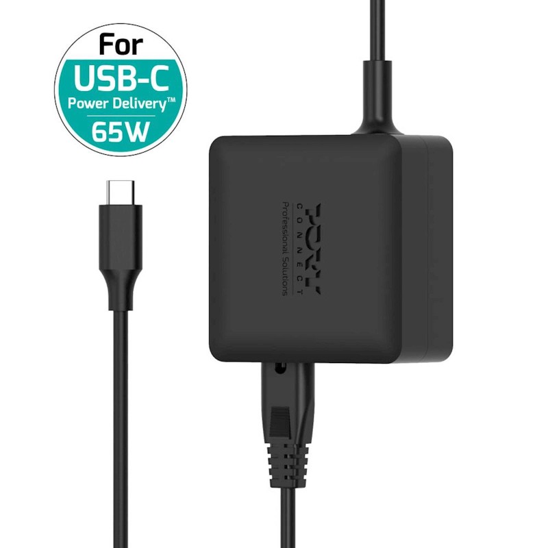 Napajalnik PORT USB-C GaN 65W z EU AC kablom