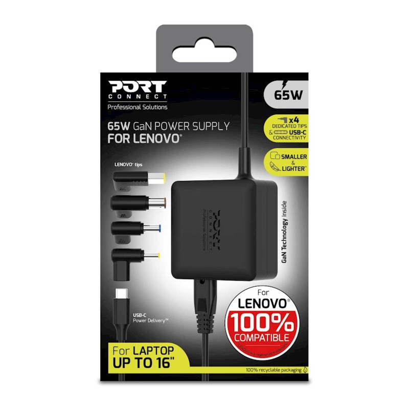 Napajalnik PORT 65W GaN za Lenovo (EU)