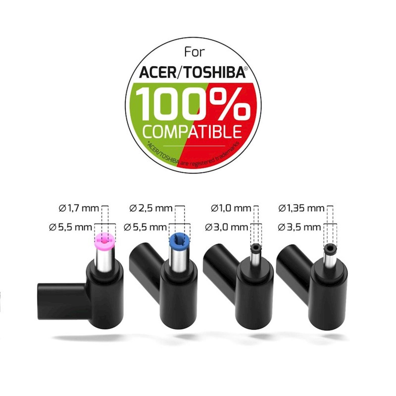 Napajalnik PORT 100W GaN za Acer in Toshiba (EU)