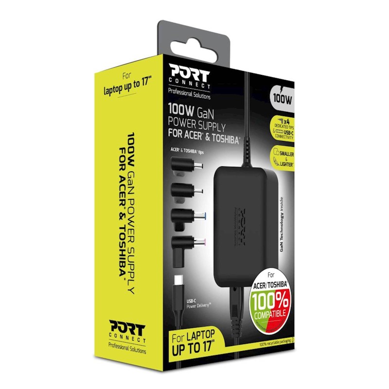 Napajalnik PORT 100W GaN za Acer in Toshiba (EU)