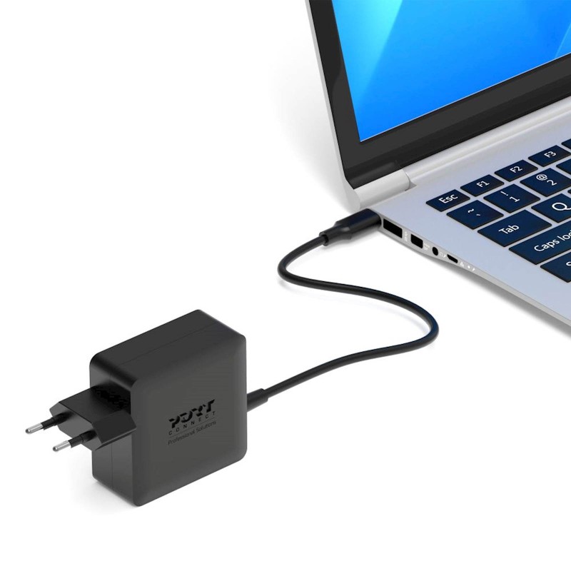 Napajalnik PORT USB-C GaN 65W plug-in EU
